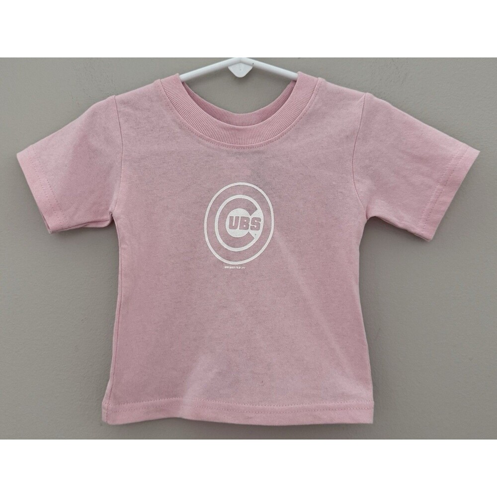 Kiddy Kats 6M Pink Chicago Cubs MLB Logo Cotton Short Sleeve Crew T-Shirt NWT's